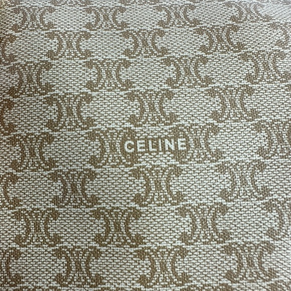 Genuine CELINE Paris Tan Macadam Signature Logo Duffle Travel Bag Authenticated - Picture 8 of 16